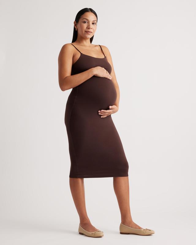 Recycled Knit Maternity Midi Dress Product Image