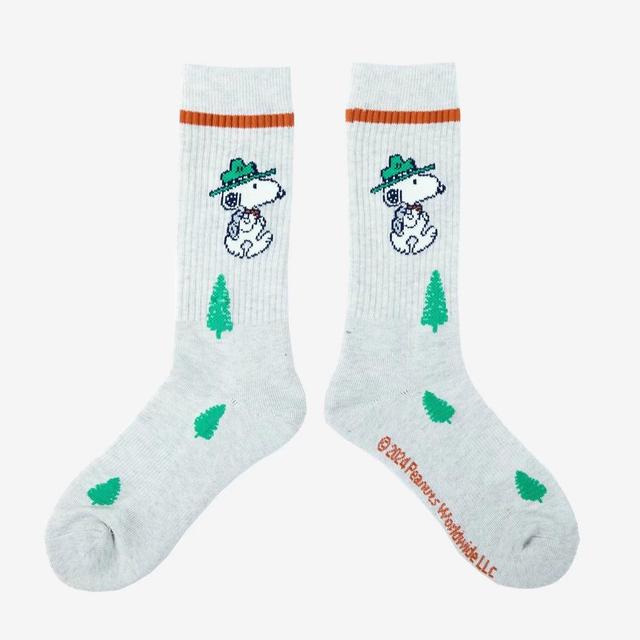 Mens Peanuts Athletic Crew Socks - Off-White 6-12 Product Image