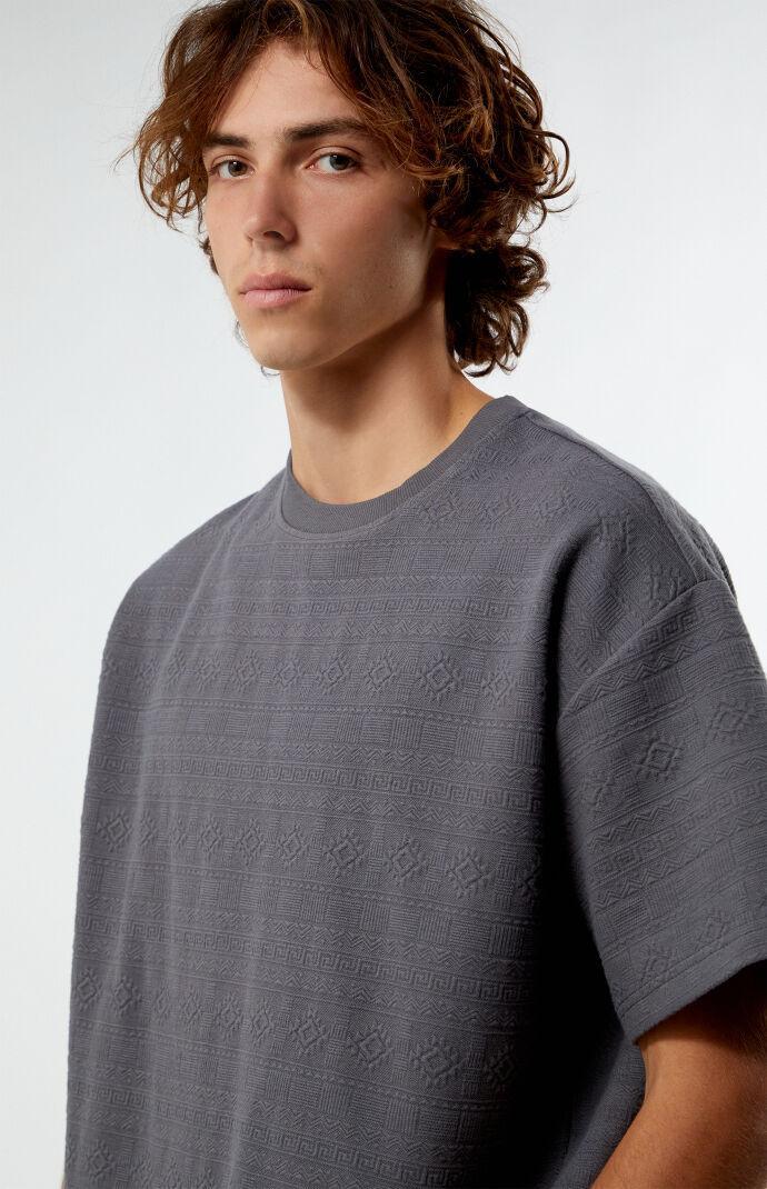 Mens Oversized Jacquard Knit T-Shirt Product Image