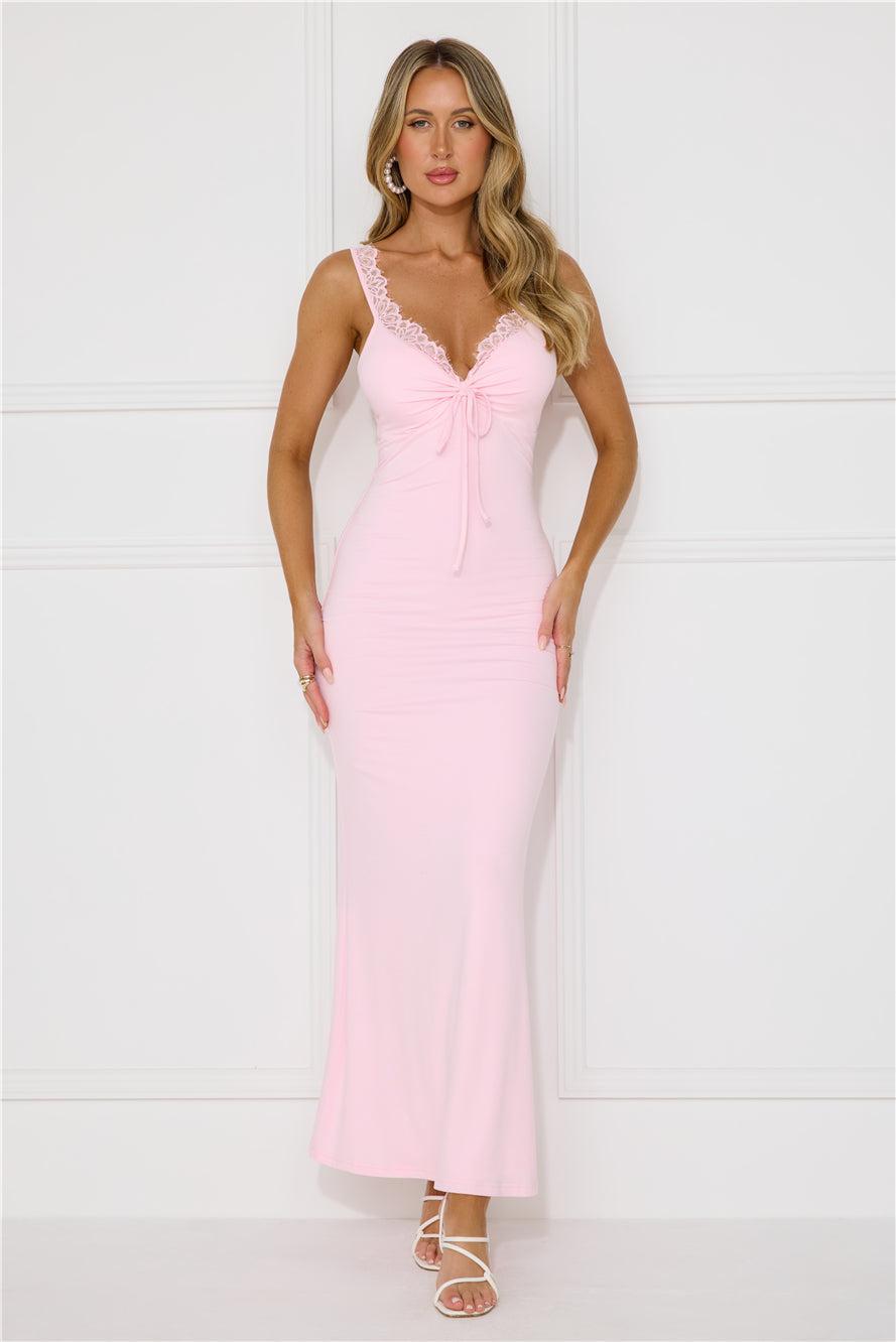 Romance Delight Maxi Dress Pink Product Image