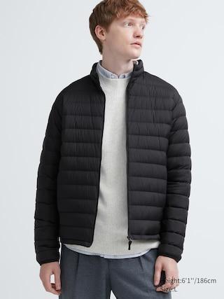 Mens Ultra Light Down Jacket (Narrow Quilt) with Anti-Static Black 2XS UNIQLO US Product Image