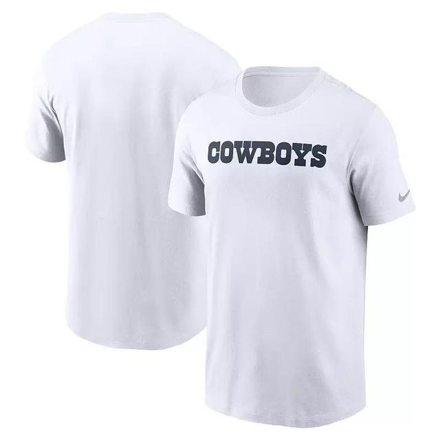 Nike Mens White Dallas Cowboys Primetime Wordmark Essential T-Shirt Product Image