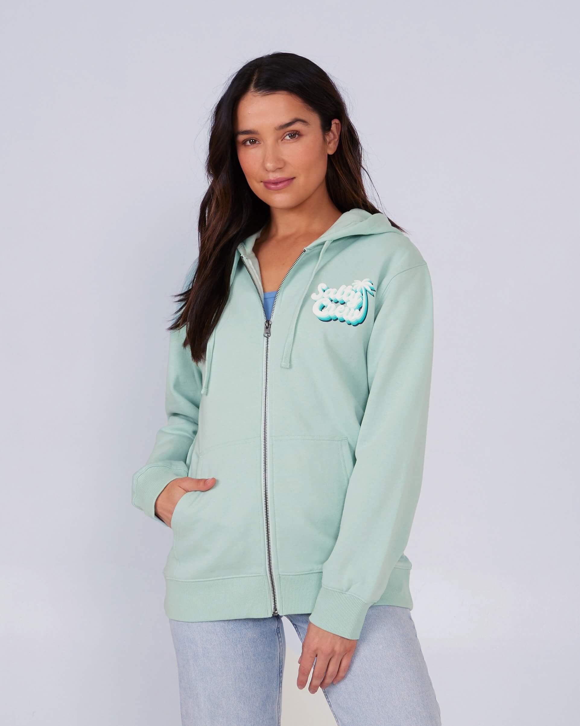 Salty Seventies Zip Hoody - Jade Product Image