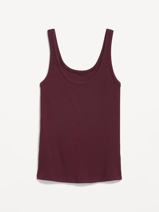 First-Layer Ribbed Scoop-Neck Tank Top Product Image