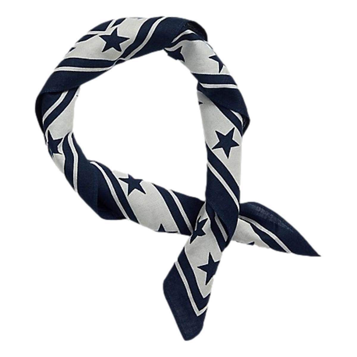 Logo Cotton Bandanna Indigo Cream Product Image