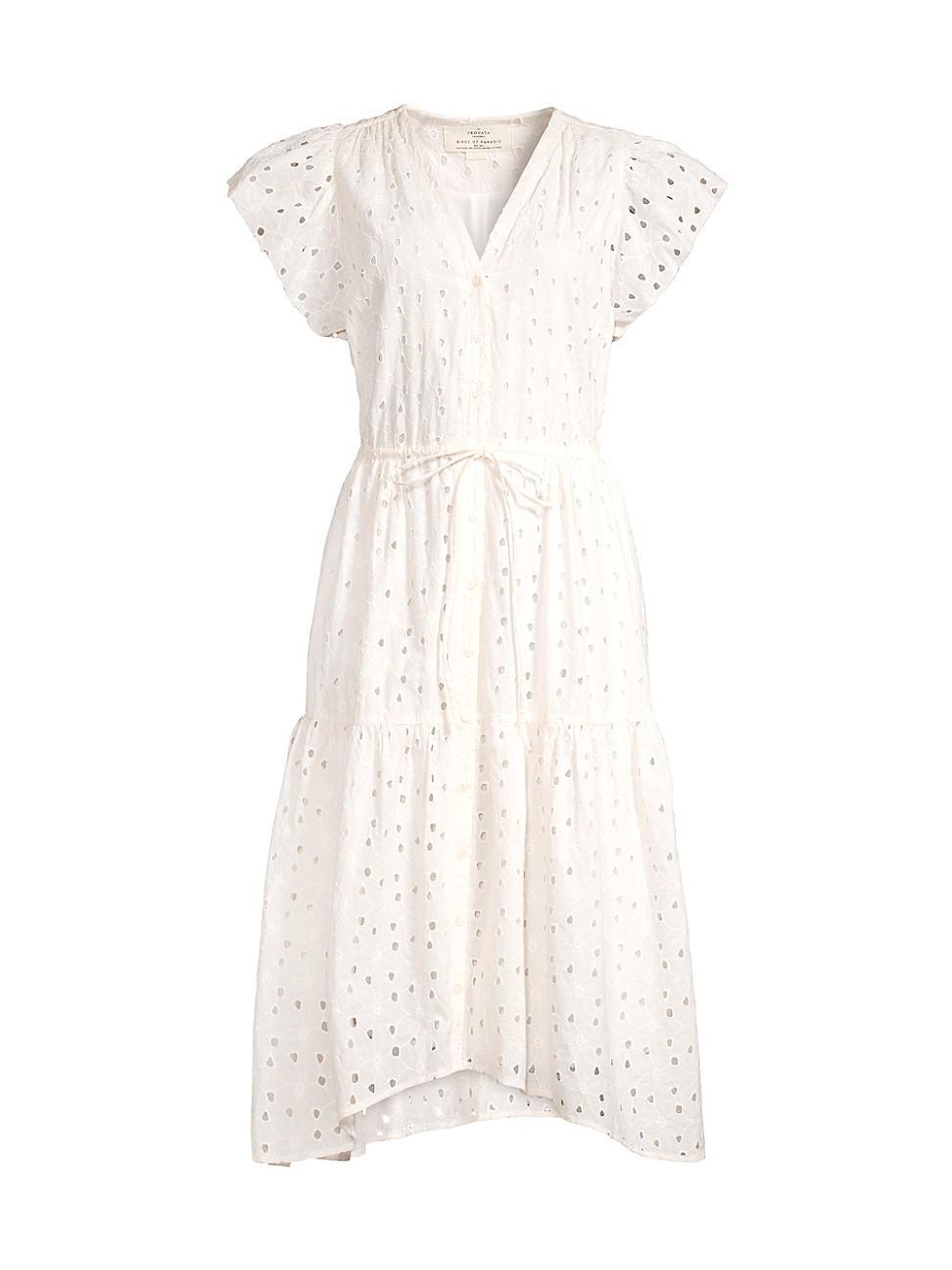 Womens Kristi Embroidered Cotton Dress Product Image