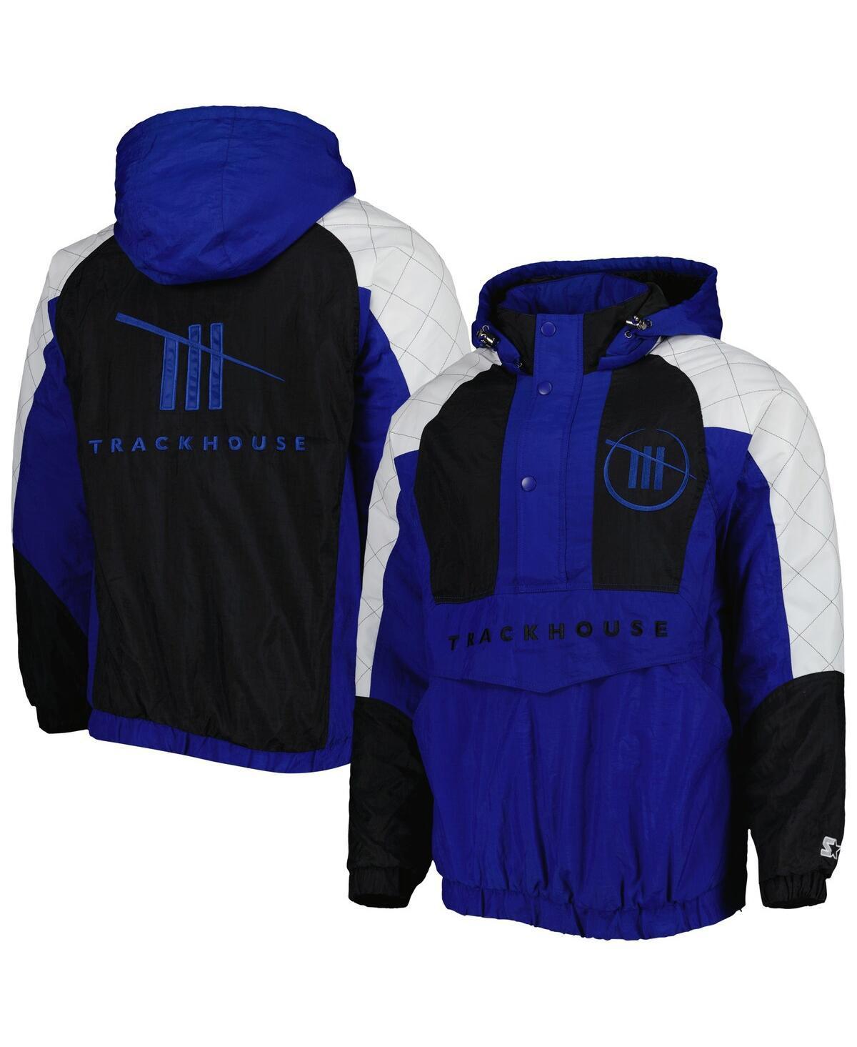 Mens Starter Blue Trackhouse Racing The Body Check Half-Snap Pullover Jacket - Blue Product Image