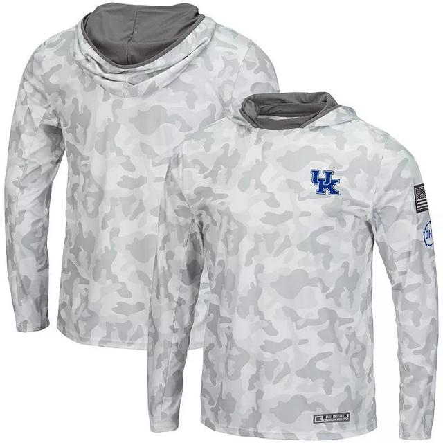 Mens Colosseum Arctic Camo Kentucky Wildcats OHT Military Appreciation Long Sleeve Hoodie Top Product Image