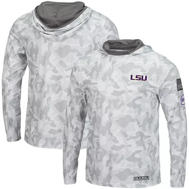 Mens Colosseum Arctic Camo West Virginia Mountaineers OHT Military Appreciation Long Sleeve Hoodie Top Product Image