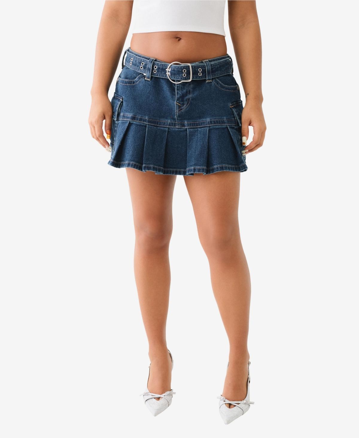 True Religion Womens Belted Drop Waist Cargo Skirt product image