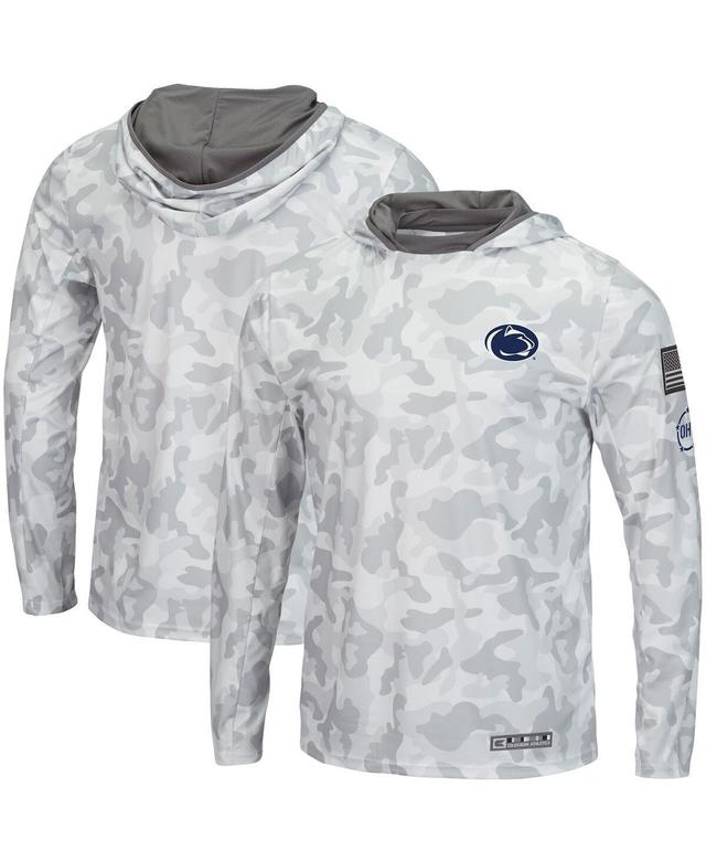 Mens Colosseum Arctic Camo Wisconsin Badgers OHT Military Appreciation Long Sleeve Hoodie Top Product Image