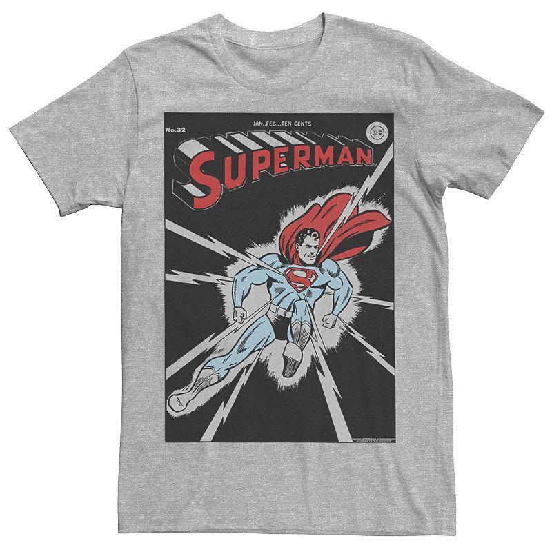 Mens DC Comics Superman No. 32 Comic Cover Poster Tee Athletic Grey Product Image