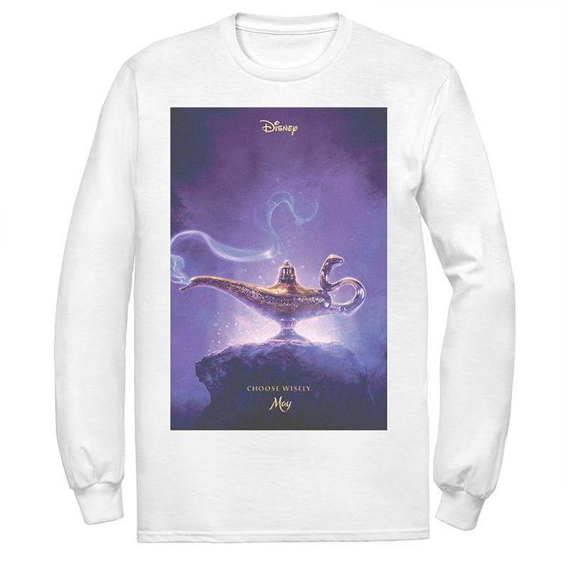 Disneys Aladdin Mens Lamp Poster Long Sleeve Graphic Tee Product Image