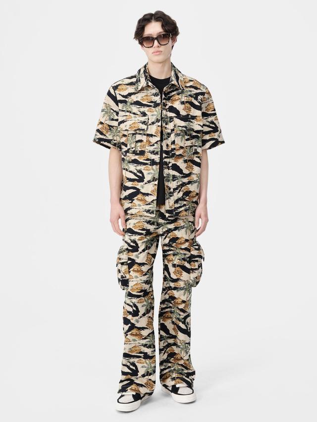 AMIRI REPEAT PALM CAMP SHIRT - Mojave Desert Male Product Image