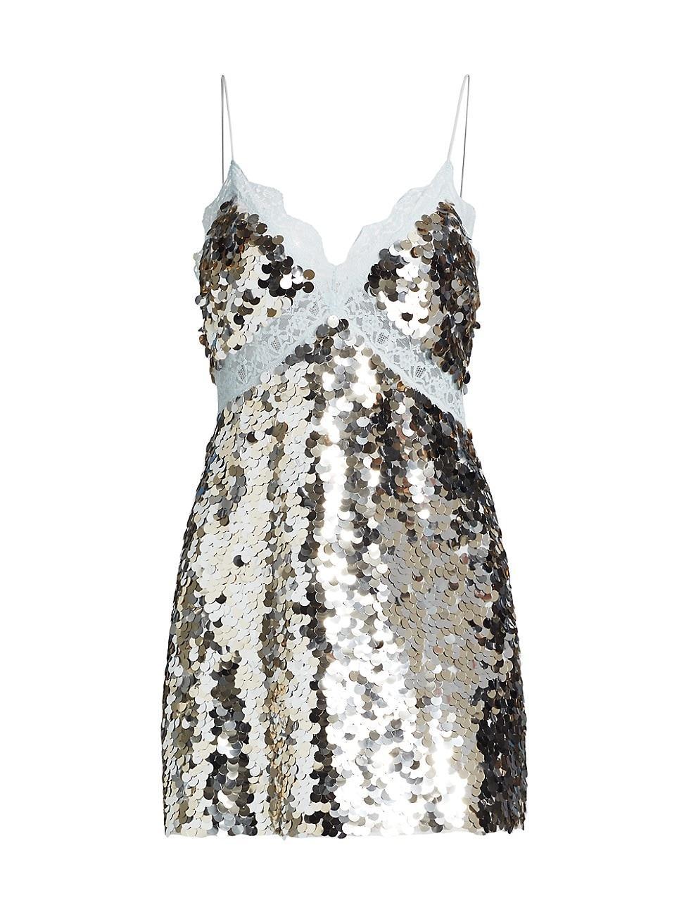 Womens Finta Sequin Slip Dress Product Image