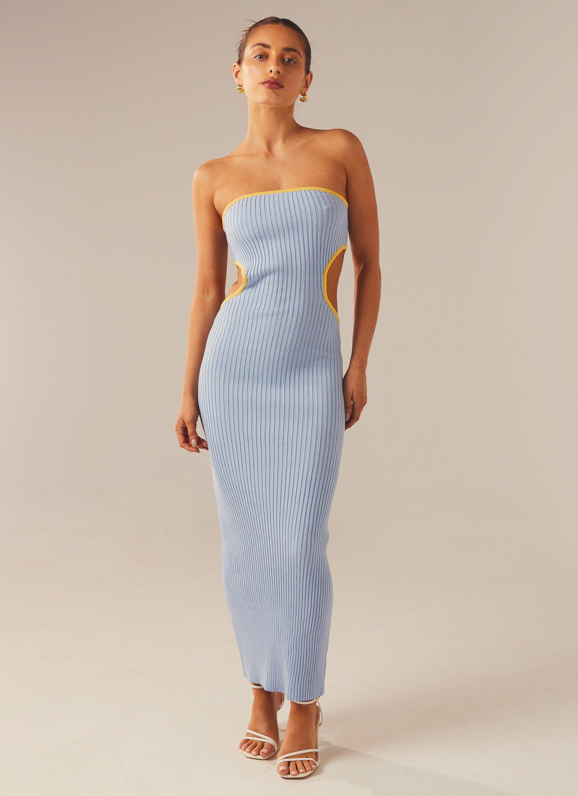 Sunrise Cove Maxi Dress - Artic Blue Product Image