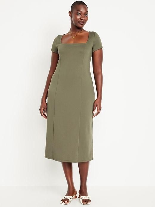 Square-Neck Midi Dress Product Image