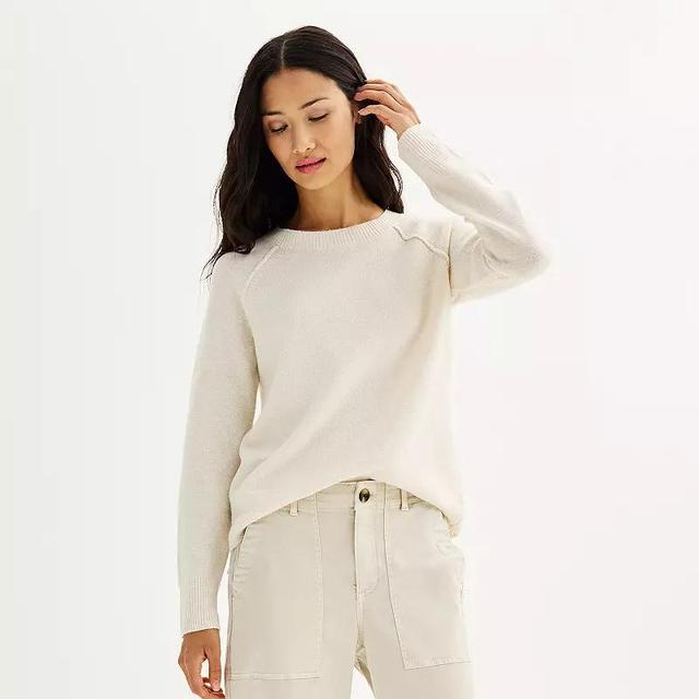 Womens Sonoma Goods For Life Petite Raglan Sweater Product Image