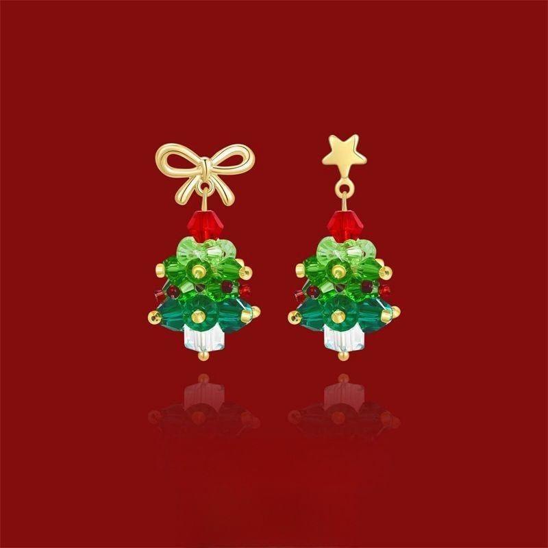 Christmas Tree Beaded Drop Earring Product Image