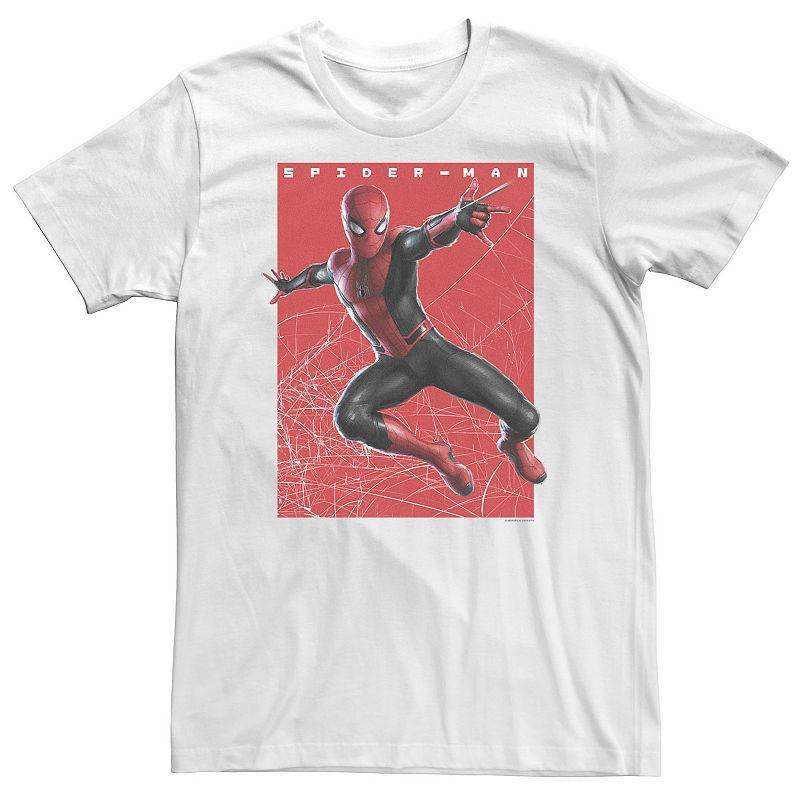 Big & Tall Marvel Spider-Man Far From Home Web Swinging Poster Tee, Mens Product Image