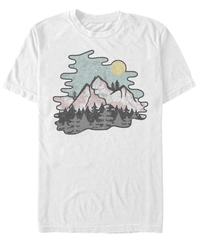 Mens Vintage Style Mountains At Twilight Nature Tee Product Image