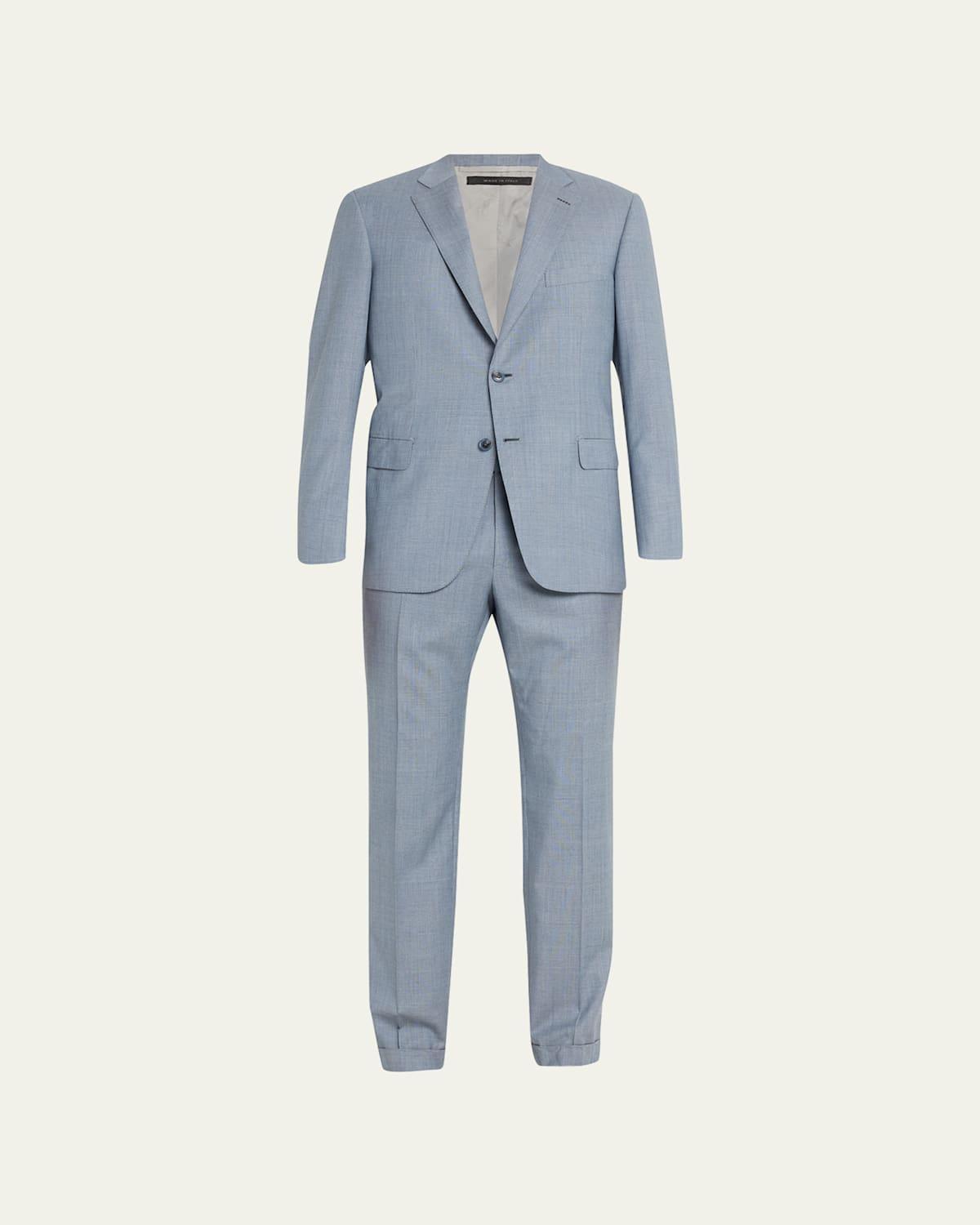 Mens Wool Prince of Wales Suit Product Image