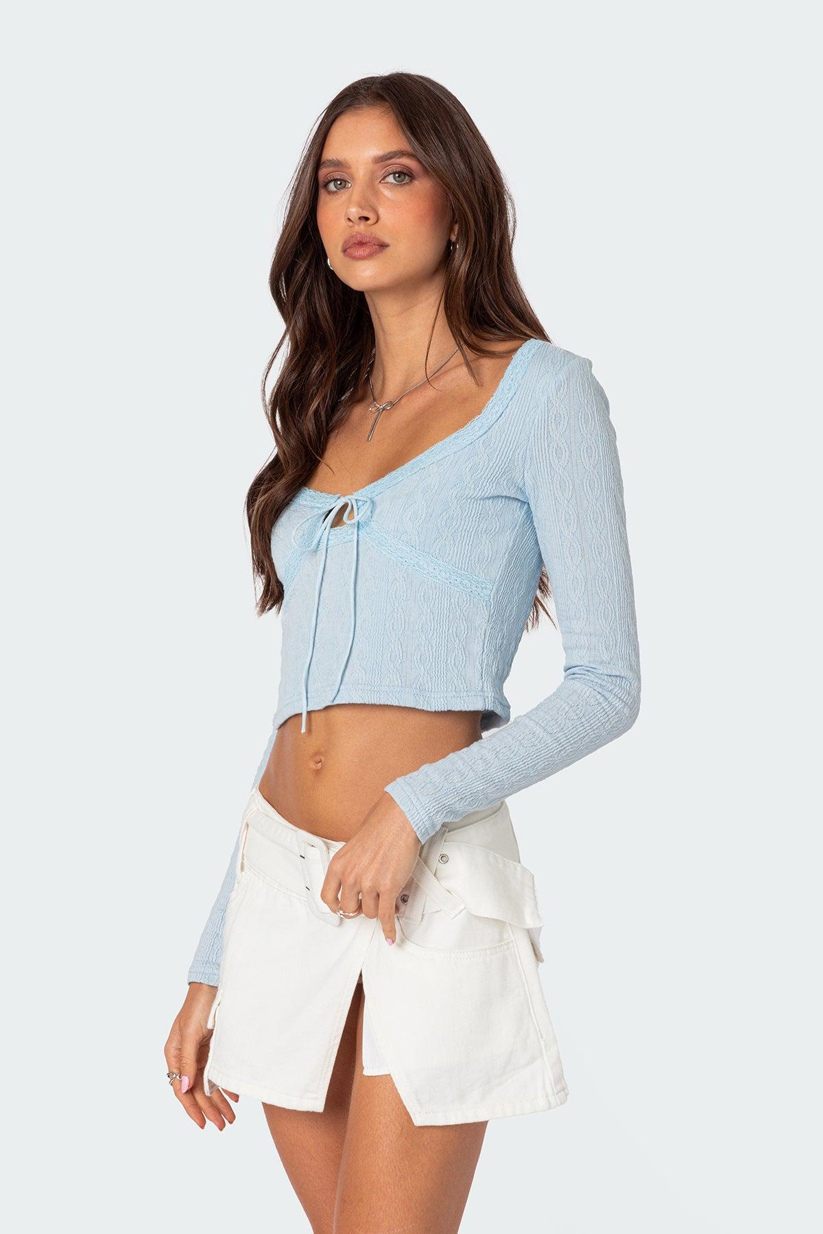 Lorey Lacey Knit Top Product Image