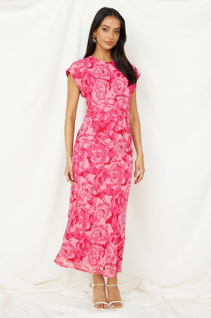 Speak Softly Maxi Dress Pink Product Image