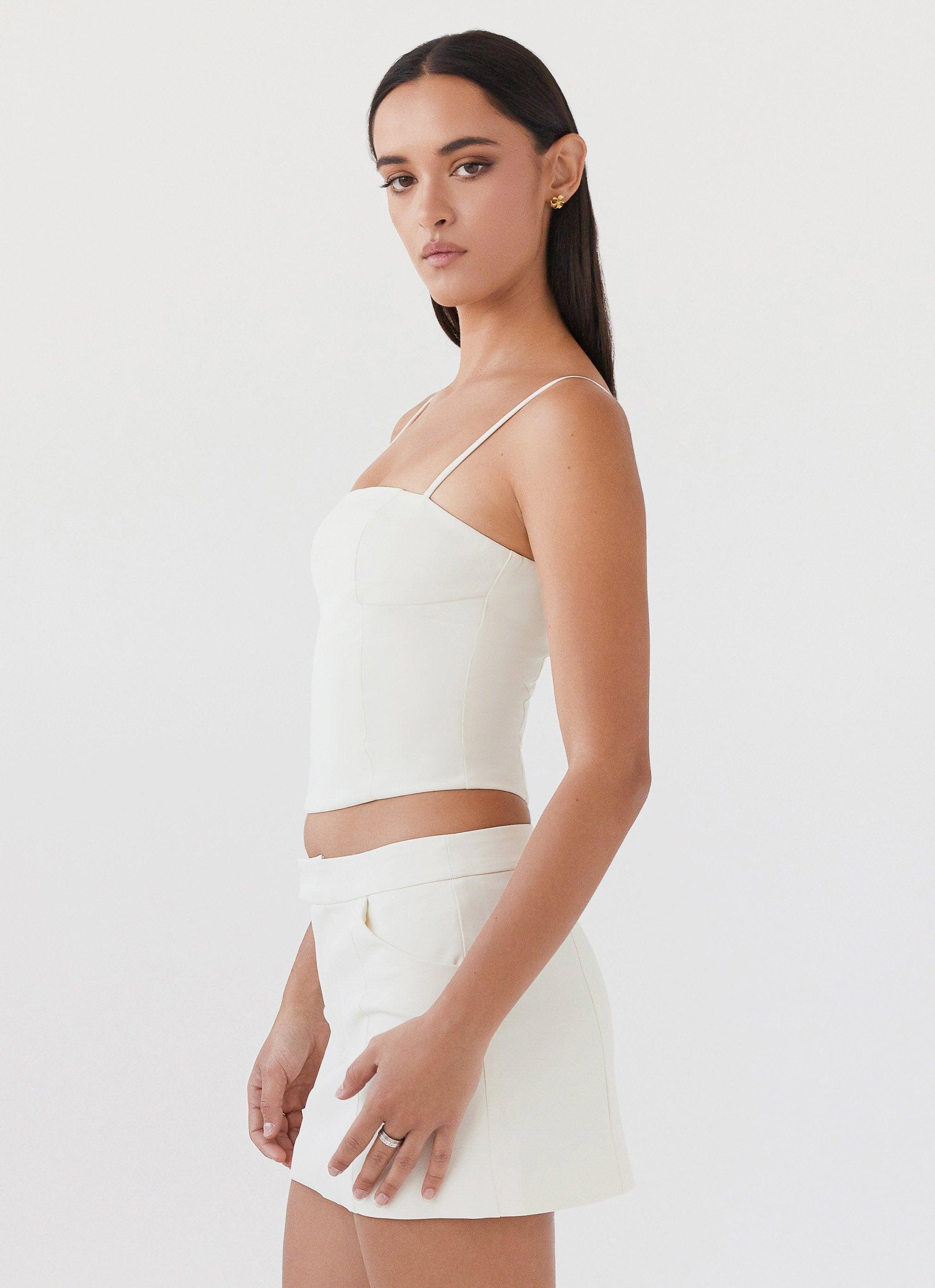 Eliana Crop Top - Ivory Product Image