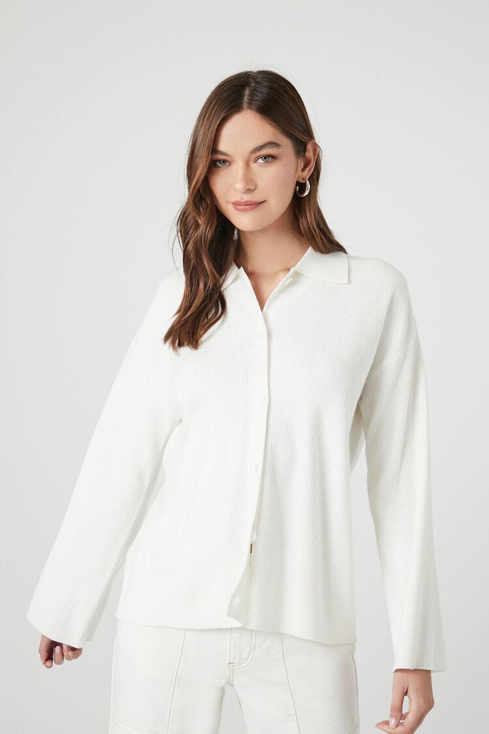 Ribbed Knit Long-Sleeve Shirt | Forever 21 Product Image