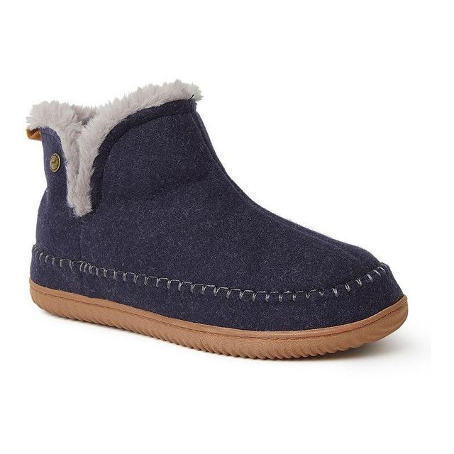 Dearfoams Brixen Mens Bootie Slippers Navy Grey Product Image