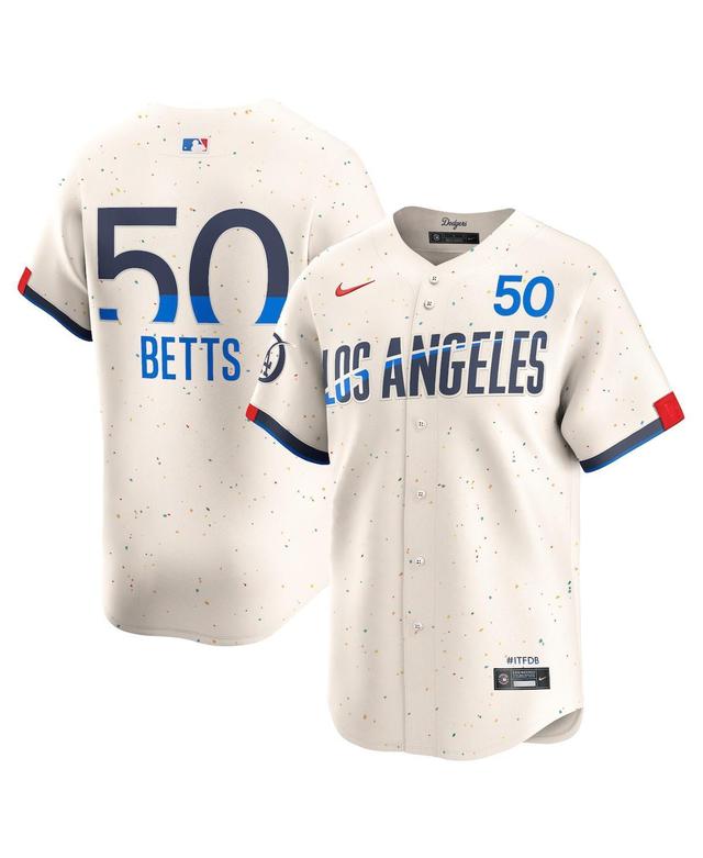 Nike Mens Cream Los Angeles Dodgers Mookie Betts 2024 City Connect Limited Player Jersey - Cream Product Image