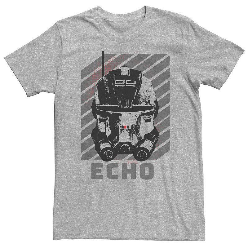 Big & Tall Star Wars: The Bad Batch Echo Big Face Tee, Mens Athletic Grey Product Image