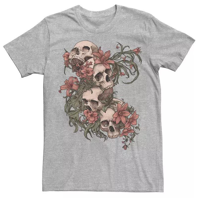 Mens Garden of Skulls Flowers Graphic Tee Product Image