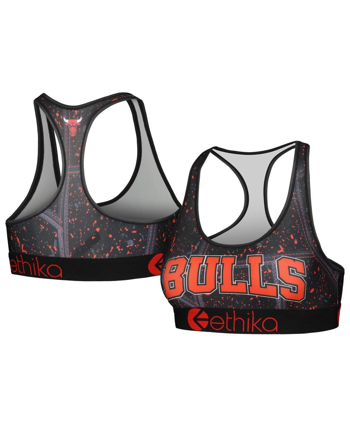 Womens Ethika Red Chicago Bulls Racerback Sports Bra Product Image