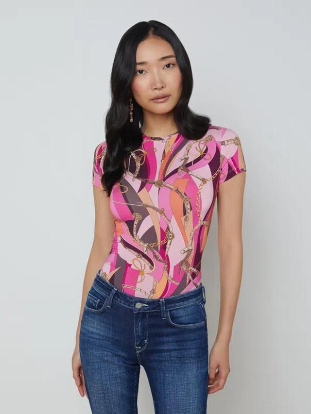 Ressi Fitted Tee In Pink Buckle Swirl Product Image