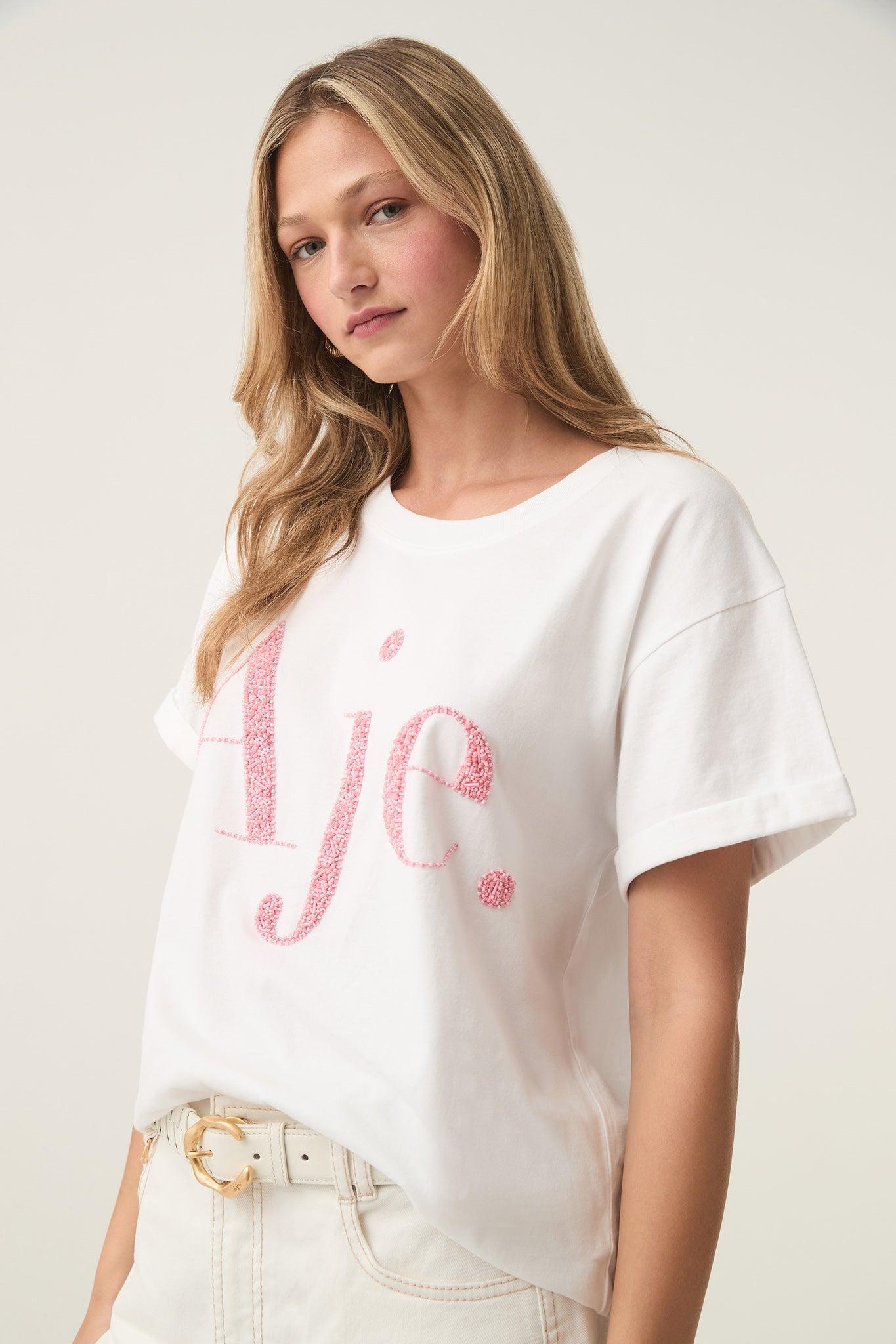 Fondness Embellished Logo Tee Product Image