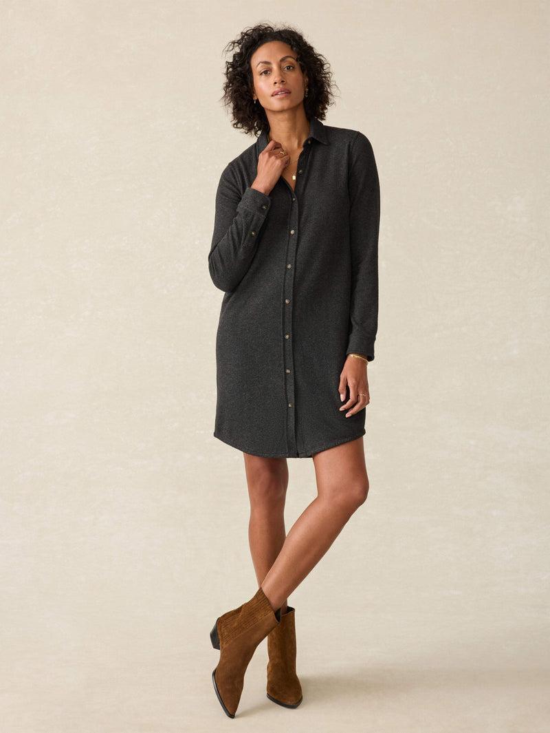 Legend™ Sweater Dress - Heathered Black Twill Product Image