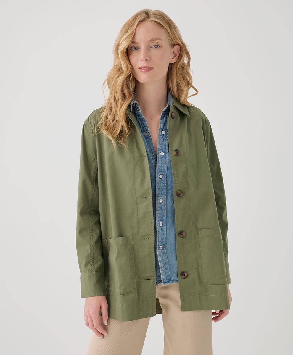 Womens Daily Twill Oversized Lightweight Jacket S product image