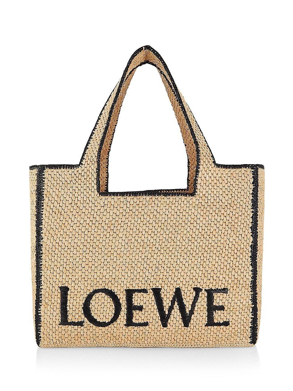 Womens LOEWE x Paulas Ibiza Large Logo Raffia Tote Bag Product Image