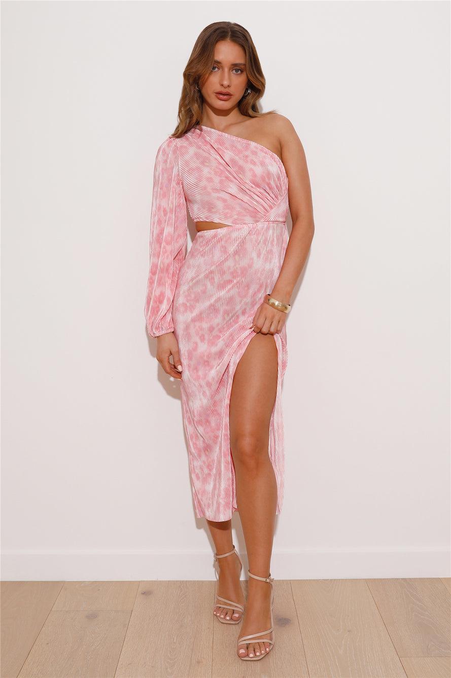 Love As You Are Midi Dress Pink Product Image