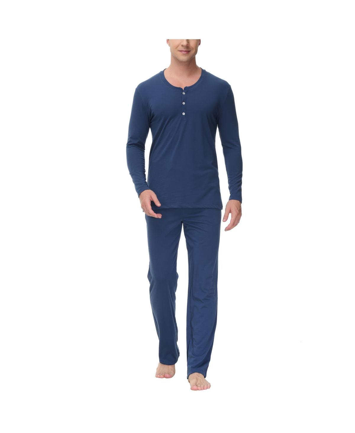 Ink+Ivy Mens Two Piece Henley Pajama Set Product Image