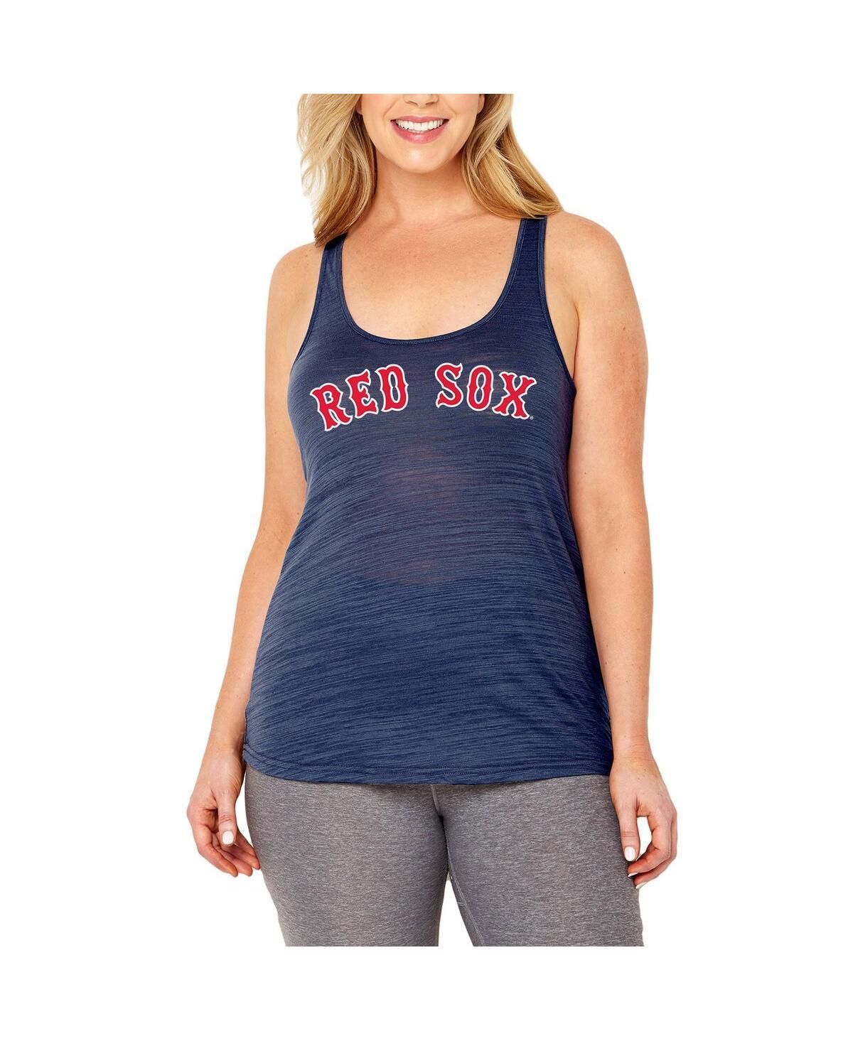 Womens Soft as a Grape Boston Red Sox Plus Size Swing for the Fences Racerback Tank Top Blue Product Image