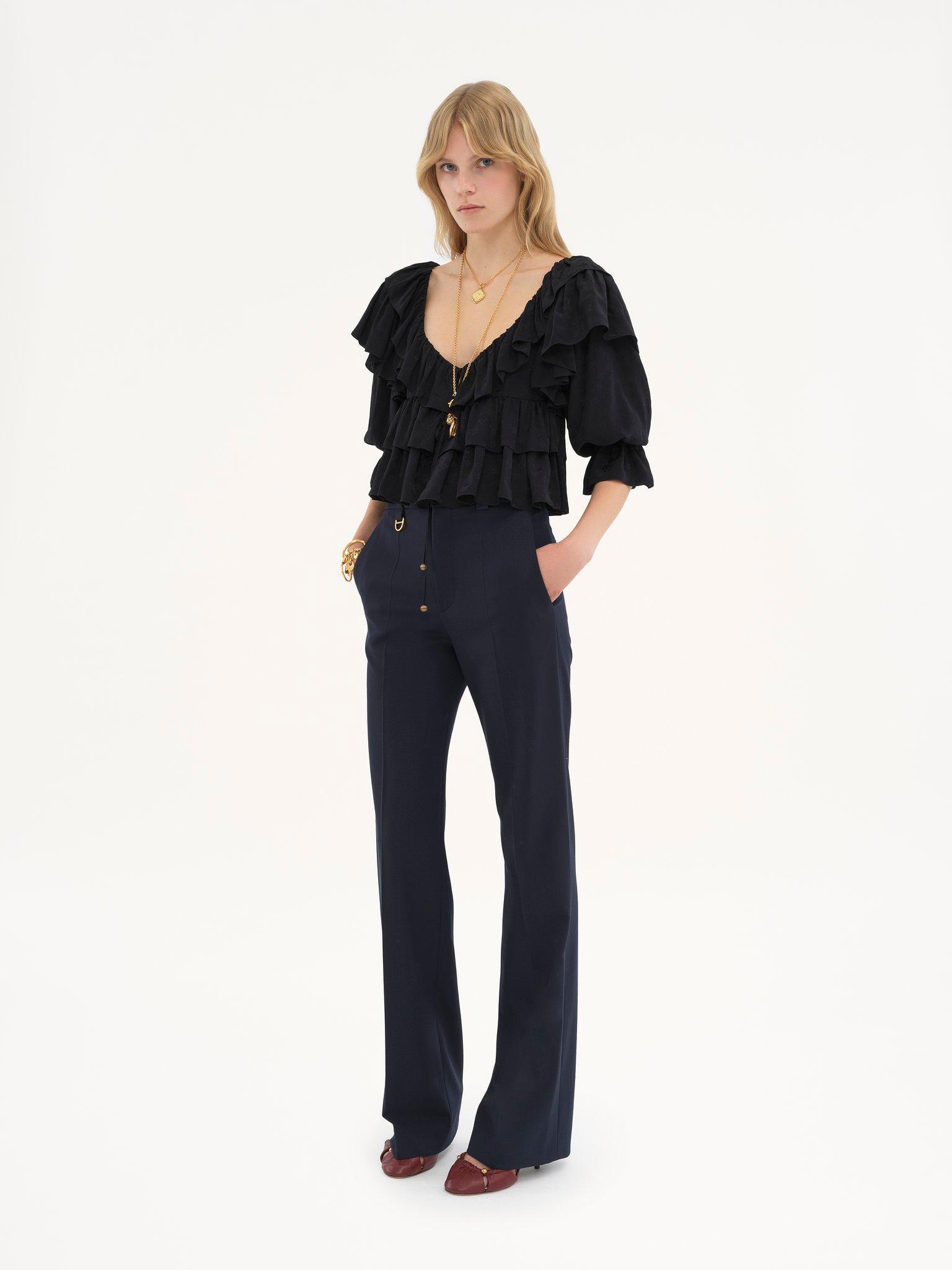 Boyish tailored pants in stretch wool Product Image