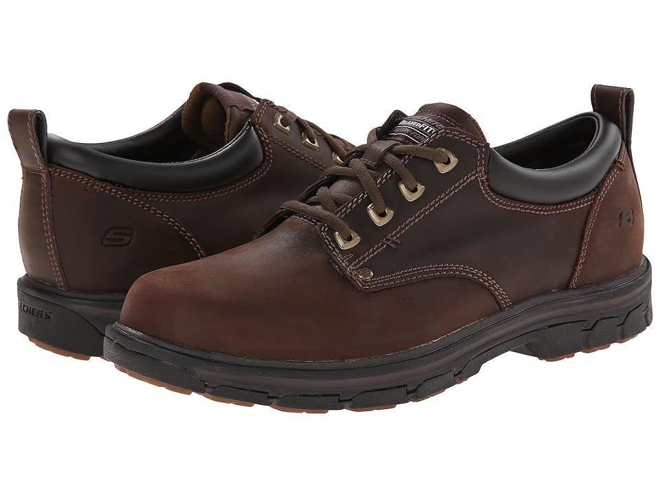 SKECHERS Segment Relaxed Fit Oxford (Brown) Men's Shoes Product Image