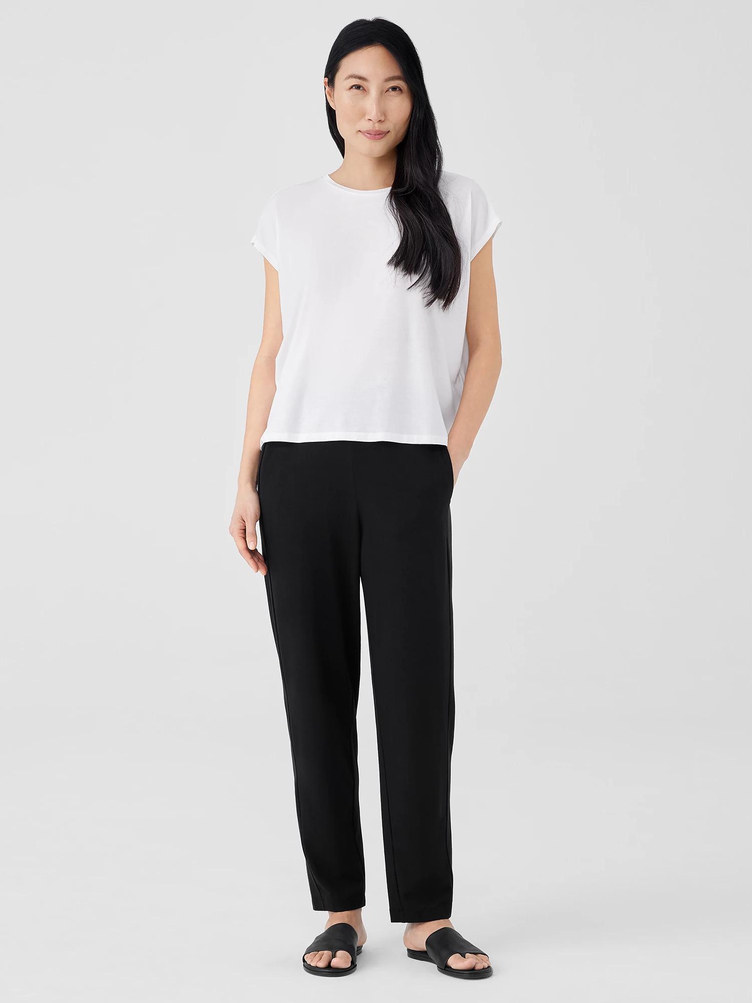 EILEEN FISHER Stretch Jersey Knit Slouchy Pantfemale Product Image