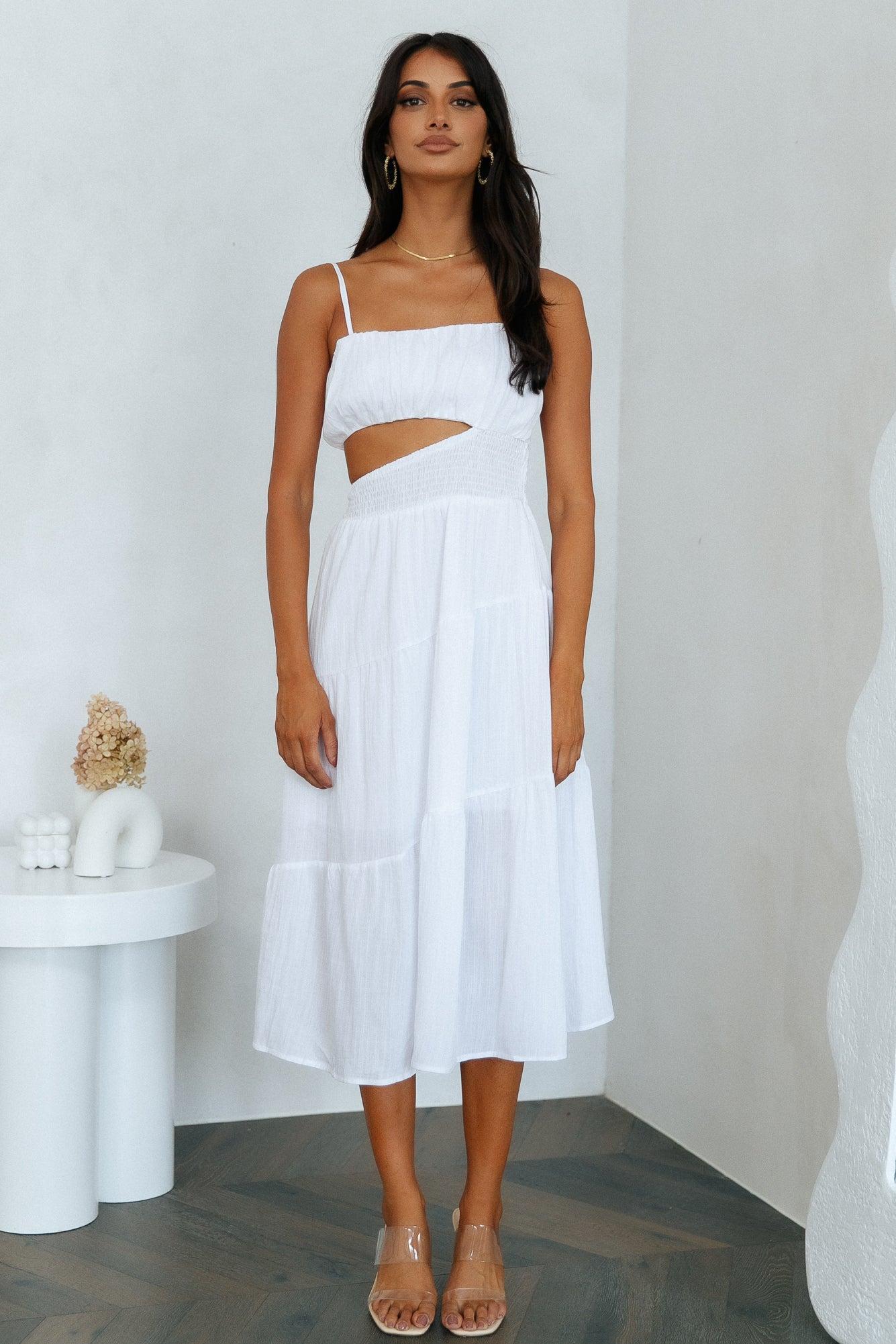 So Ready Midi Dress White Product Image