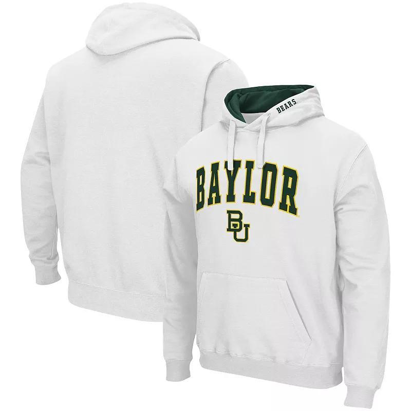 Mens Colosseum White Baylor Bears Arch & Logo 3.0 Pullover Hoodie Product Image