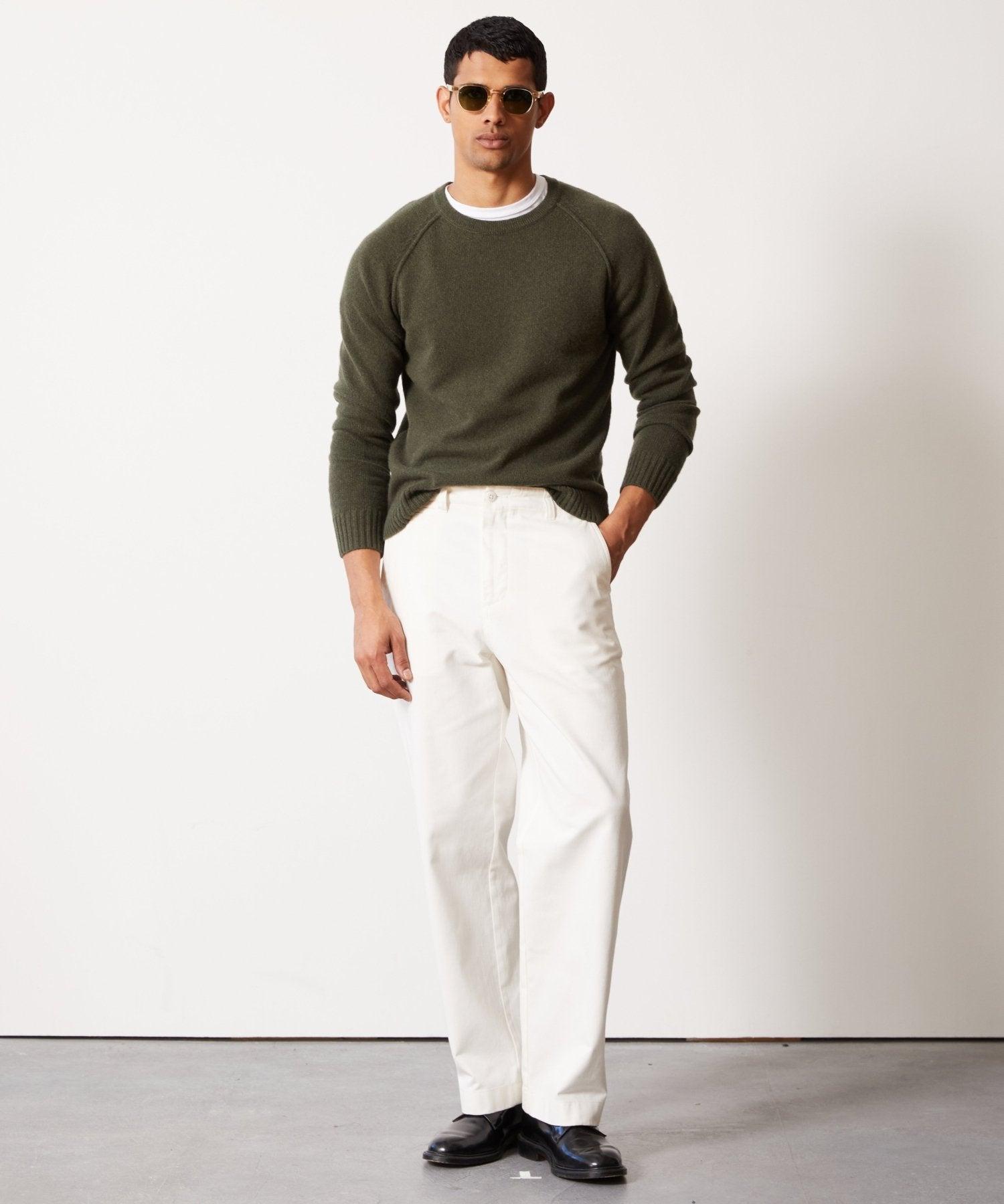 Nomad Cashmere Crewneck in Olive Product Image