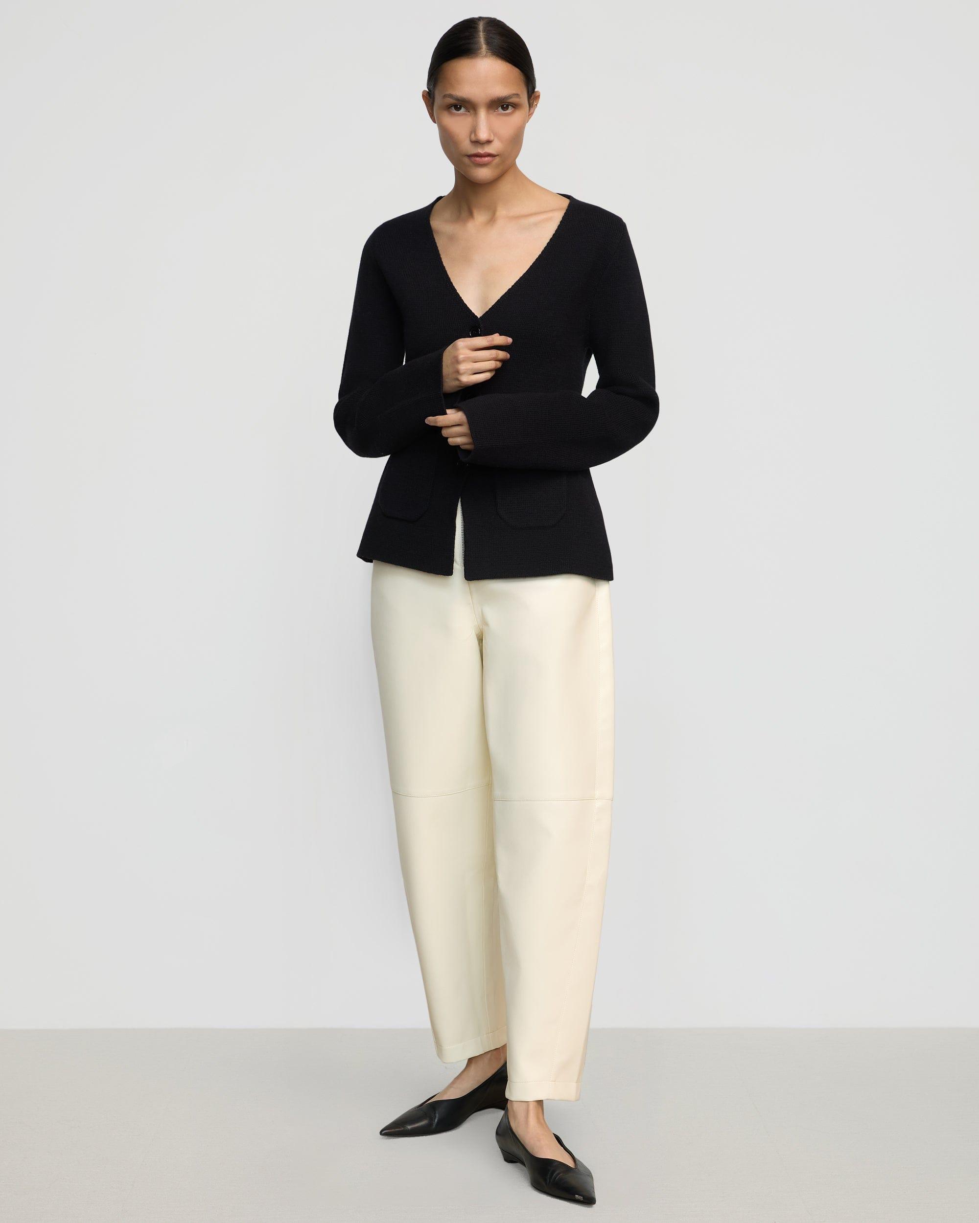 Rupa Vegan Leather Barrel-Leg Pant Product Image